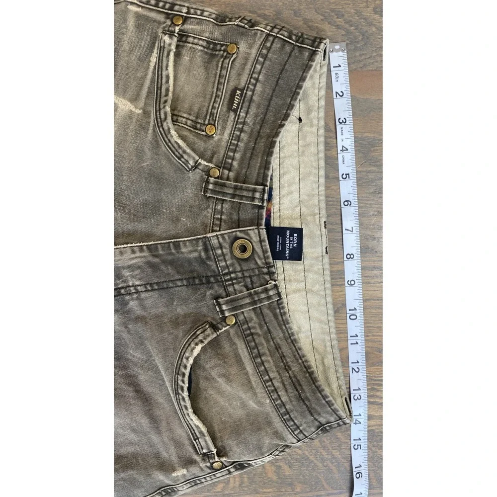 Kuhl Hot Ryder Flannel Lined Distressed Pants Men's 30 x 32 Vintage Patina Dye